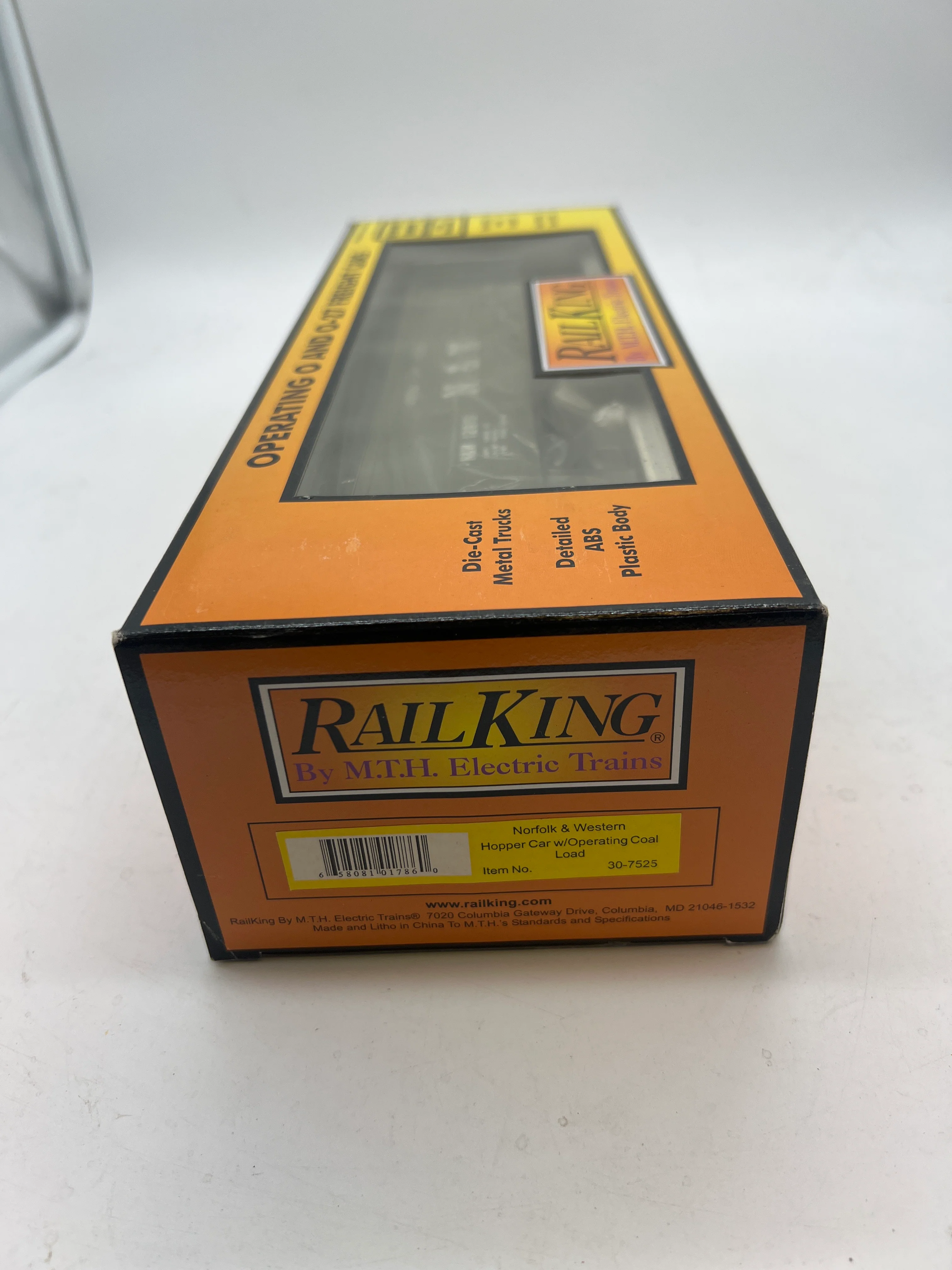 MTH Railking 30-7525 Norfolk & Western Hopper Car w/Operating Coal Load - N&W O SCALE NEW - Image 3
