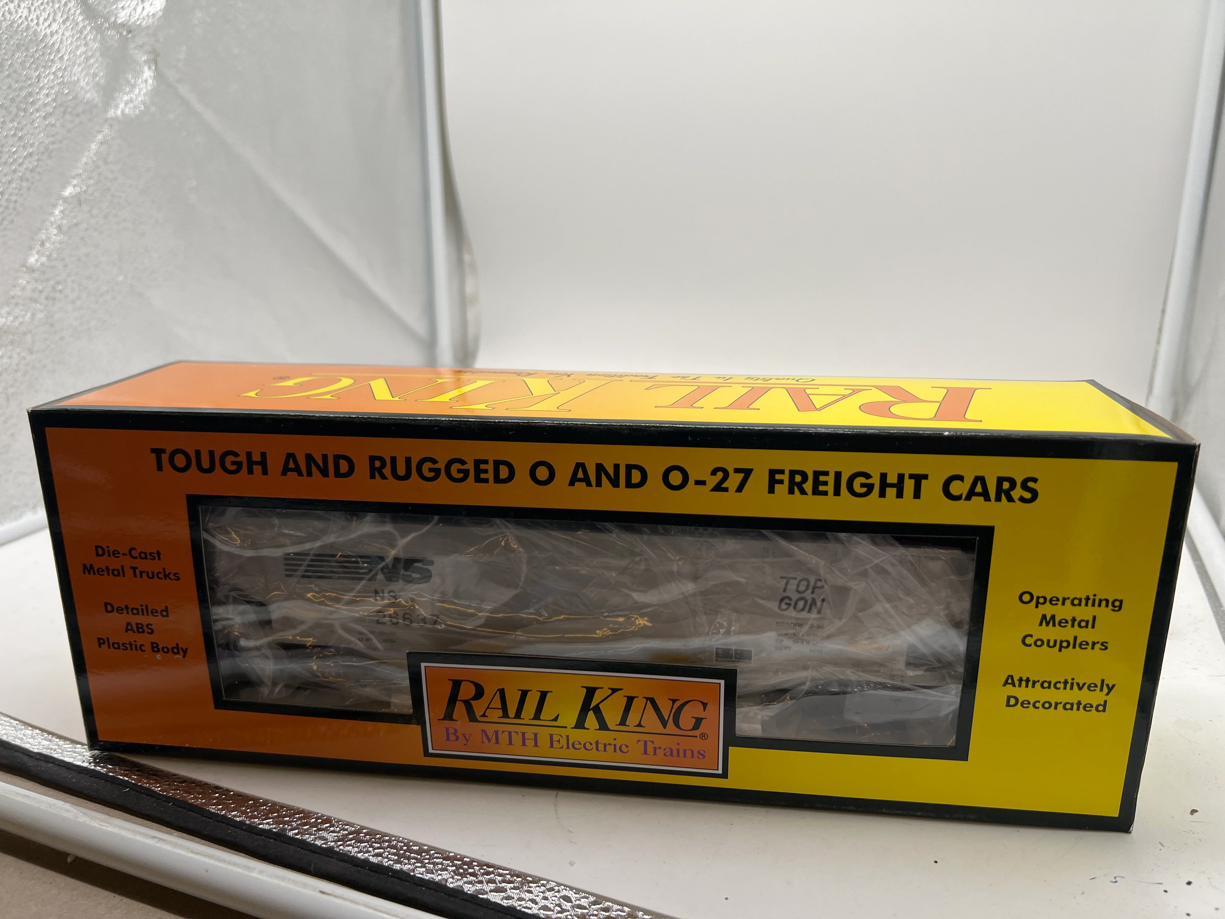 MTH Railking 30-75442 Norfolk Southern RailKing 4-Bay Hopper Car O SCALE Used Excellent - Image 9