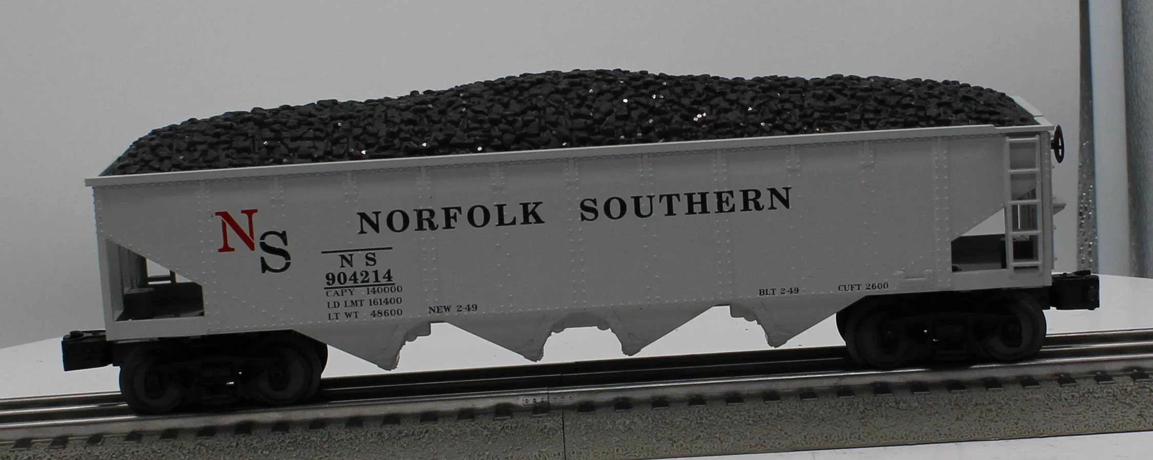 MTH Railking 30-75495 Norfolk Southern 4-Bay Hopper Car O SCALE Used Excellent - Image 2
