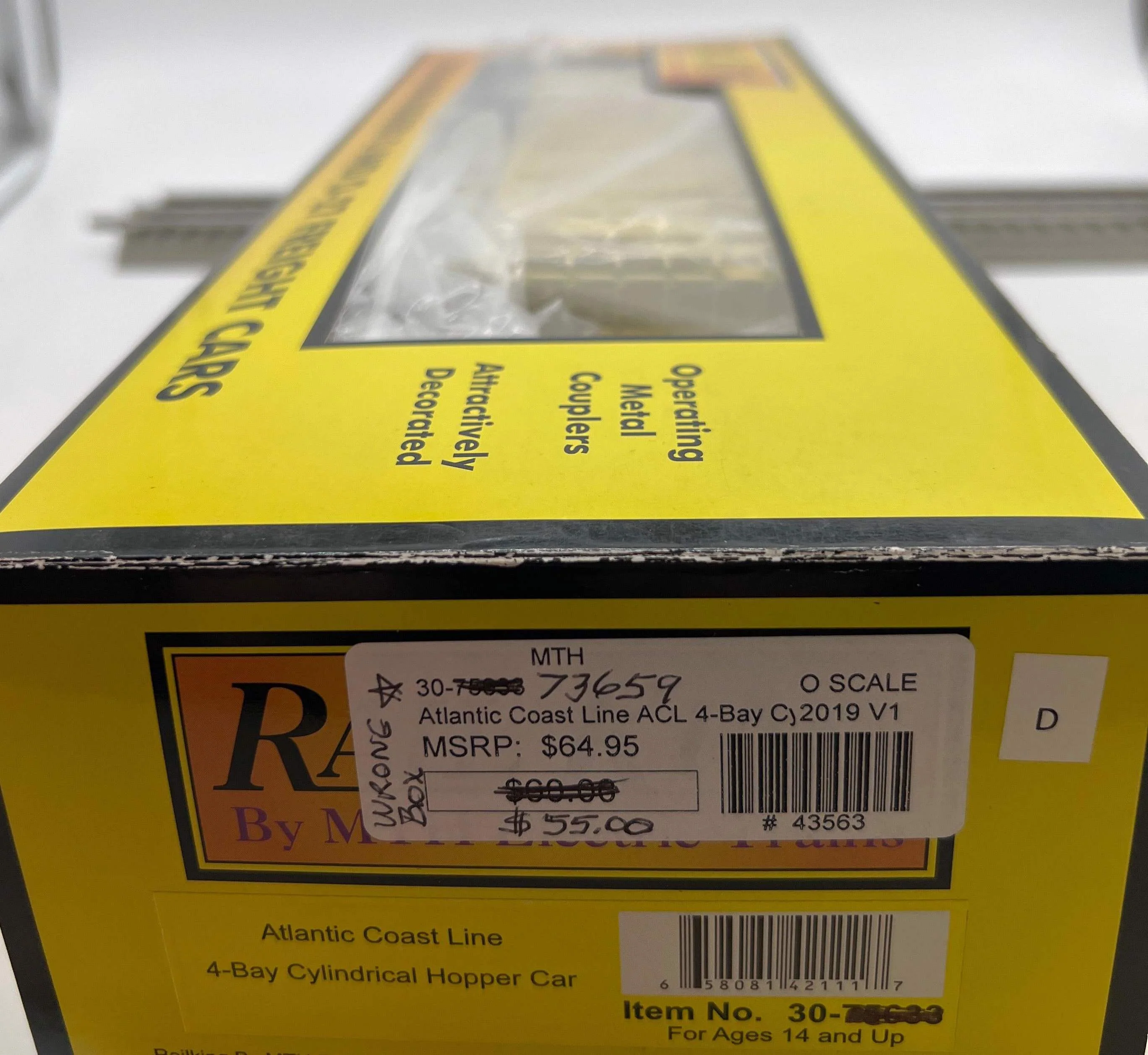MTH Railking 30-75659 Atlantic Sugar Refineries Ps-2 Discharge Hopper Car O SCALE Like New wrong box - Image 5