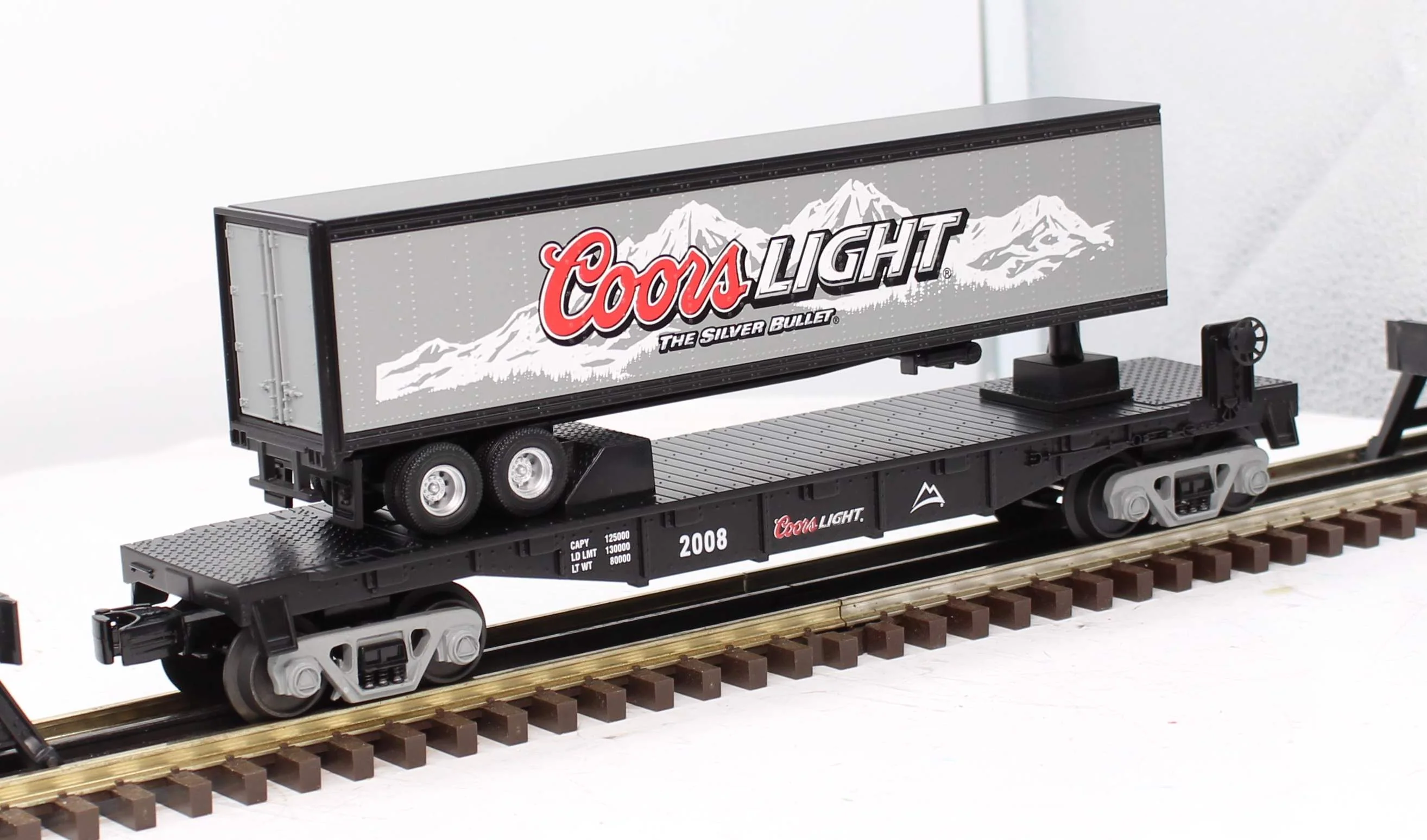 MTH Railking 30-76275 Coors Light RailKing Flat Car w/40' Trailer O SCALE NEW - Image 3