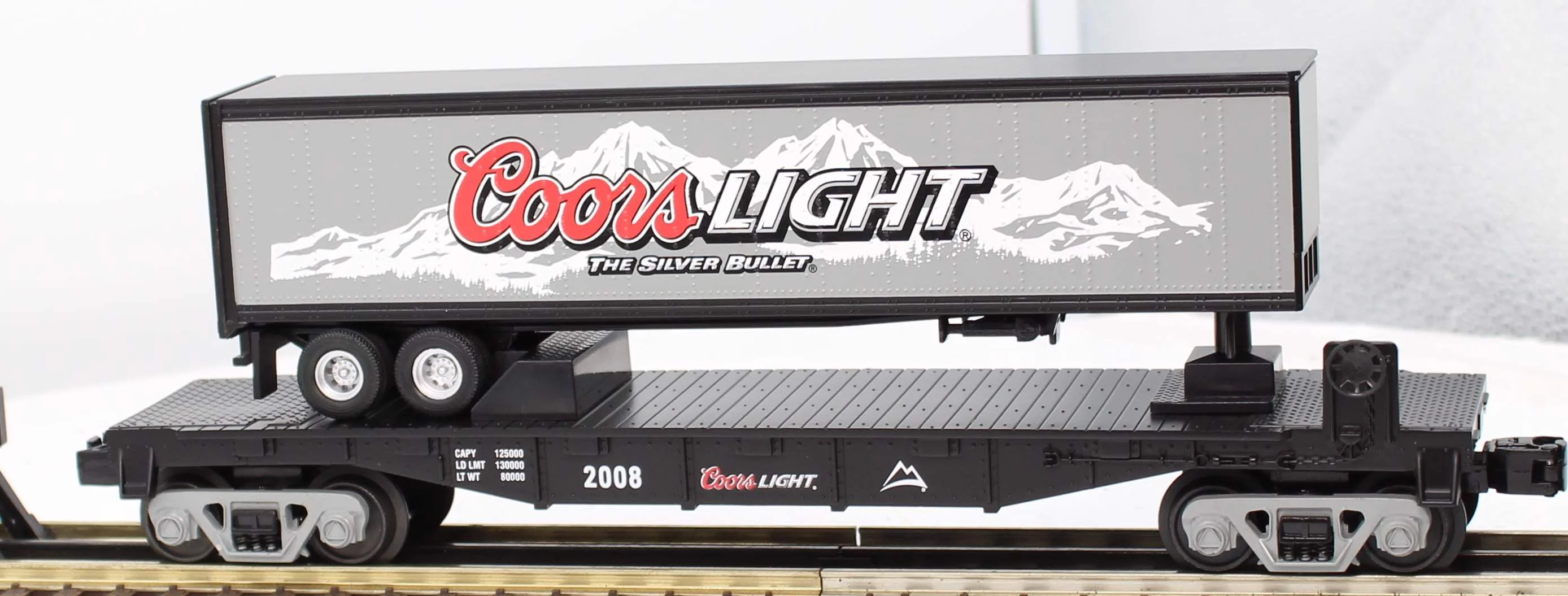 MTH Railking 30-76275 Coors Light RailKing Flat Car w/40' Trailer O SCALE NEW - Image 6