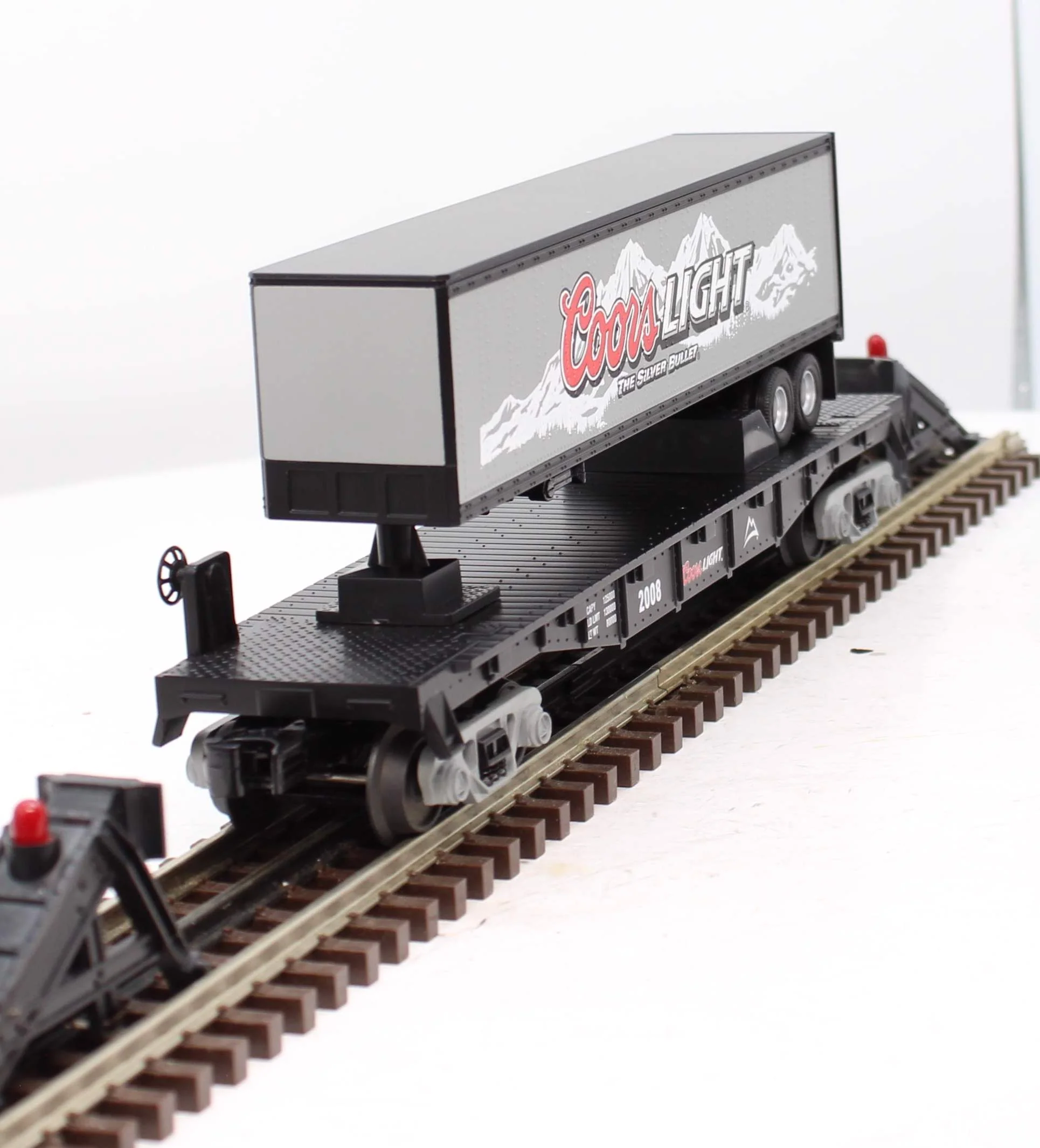 MTH Railking 30-76275 Coors Light RailKing Flat Car w/40' Trailer O SCALE NEW - Image 8