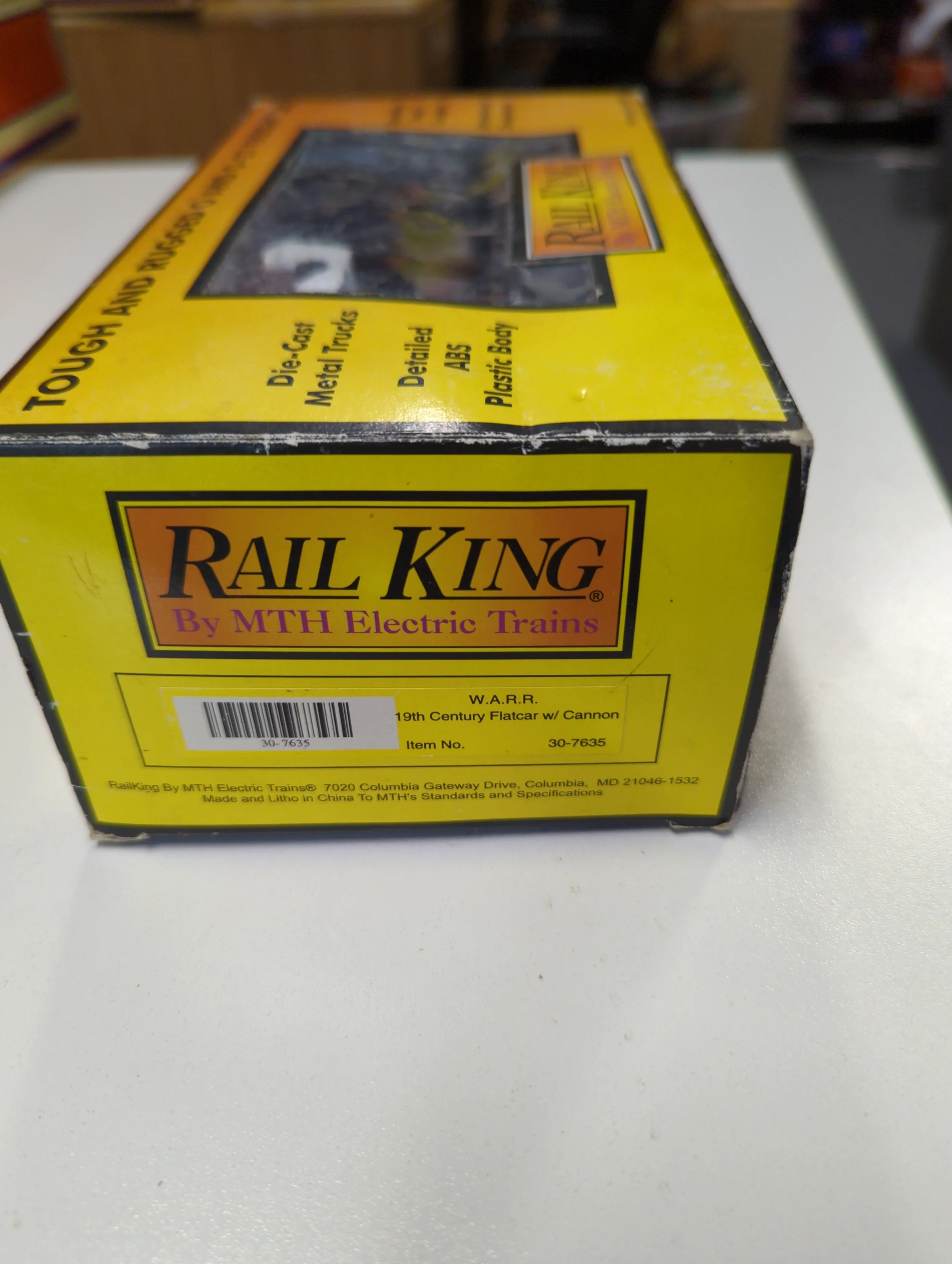 MTH Railking 30-7635 W.A.R.R. w/Cannon Car #1862. O SCALE Like New - Image 2