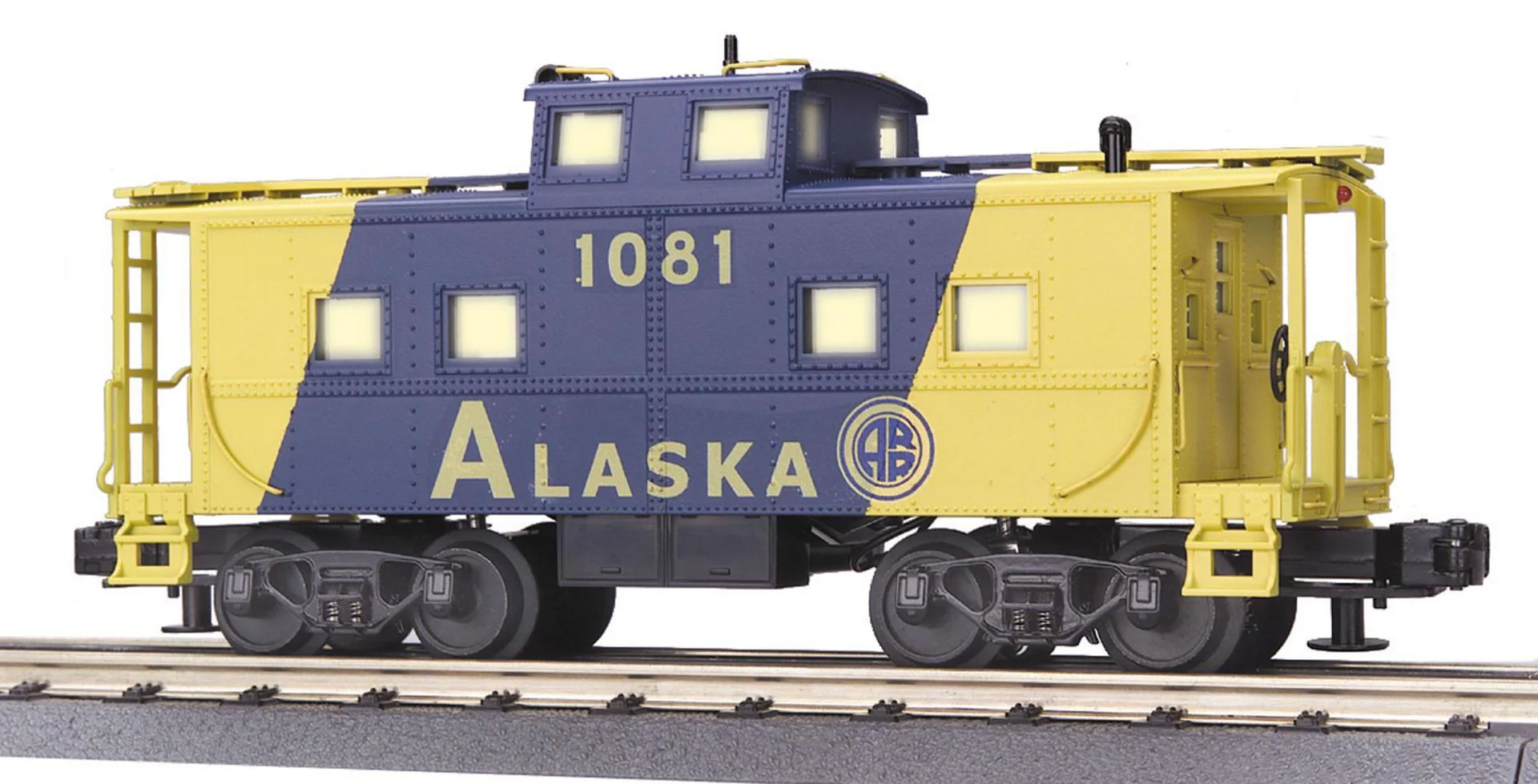MTH Railking 30-7752 Alaska Steel Caboose - Alaska O SCALE Like New - Image 6
