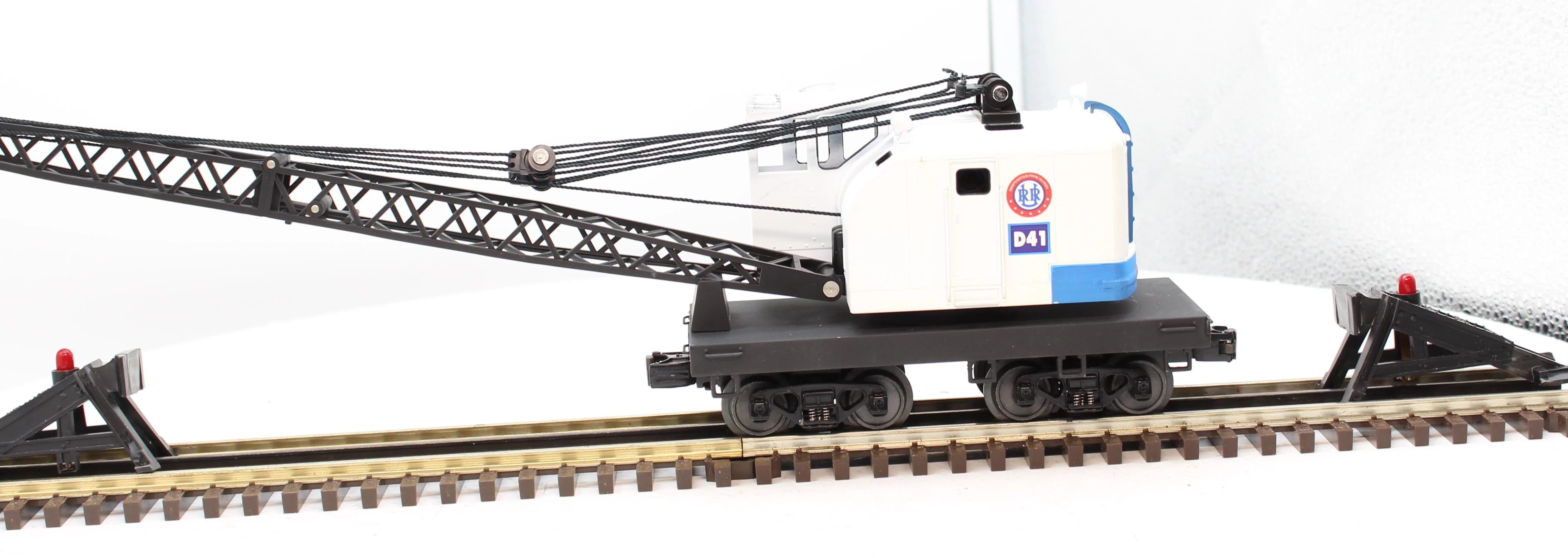 MTH Railking 30-79100  American Crane Car O SCALE Like New [has been repainted] Union Railroad - Image 4
