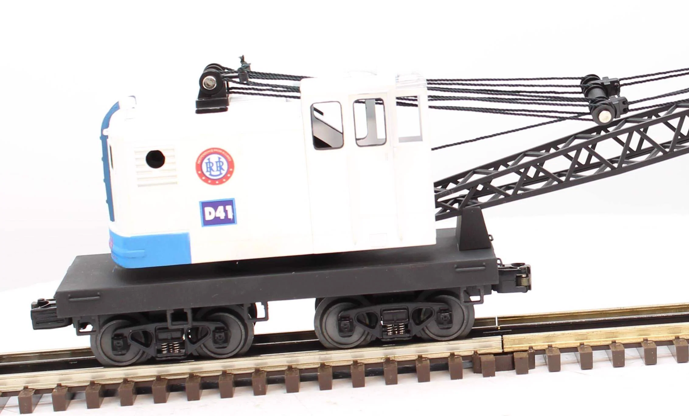 MTH Railking 30-79100  American Crane Car O SCALE Like New [has been repainted] Union Railroad - Image 5