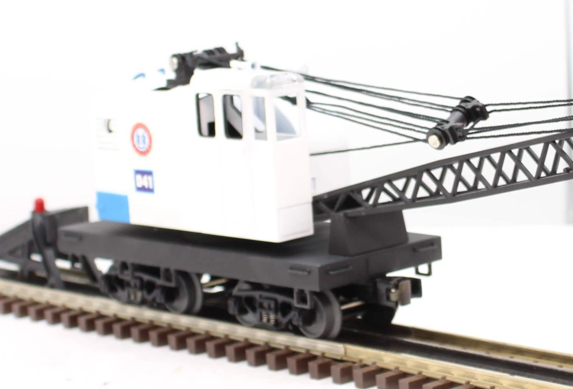 MTH Railking 30-79100  American Crane Car O SCALE Like New [has been repainted] Union Railroad - Image 7