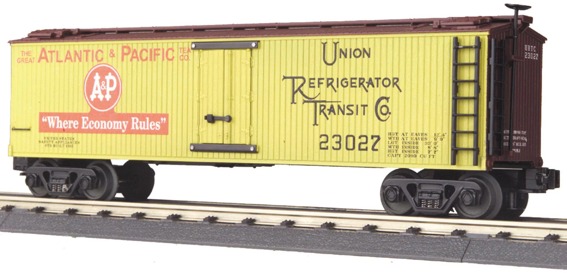 MTH Railking 30-8606 A&P Die-Cast Reefer Car A&P No. 23027 O Scale Like New