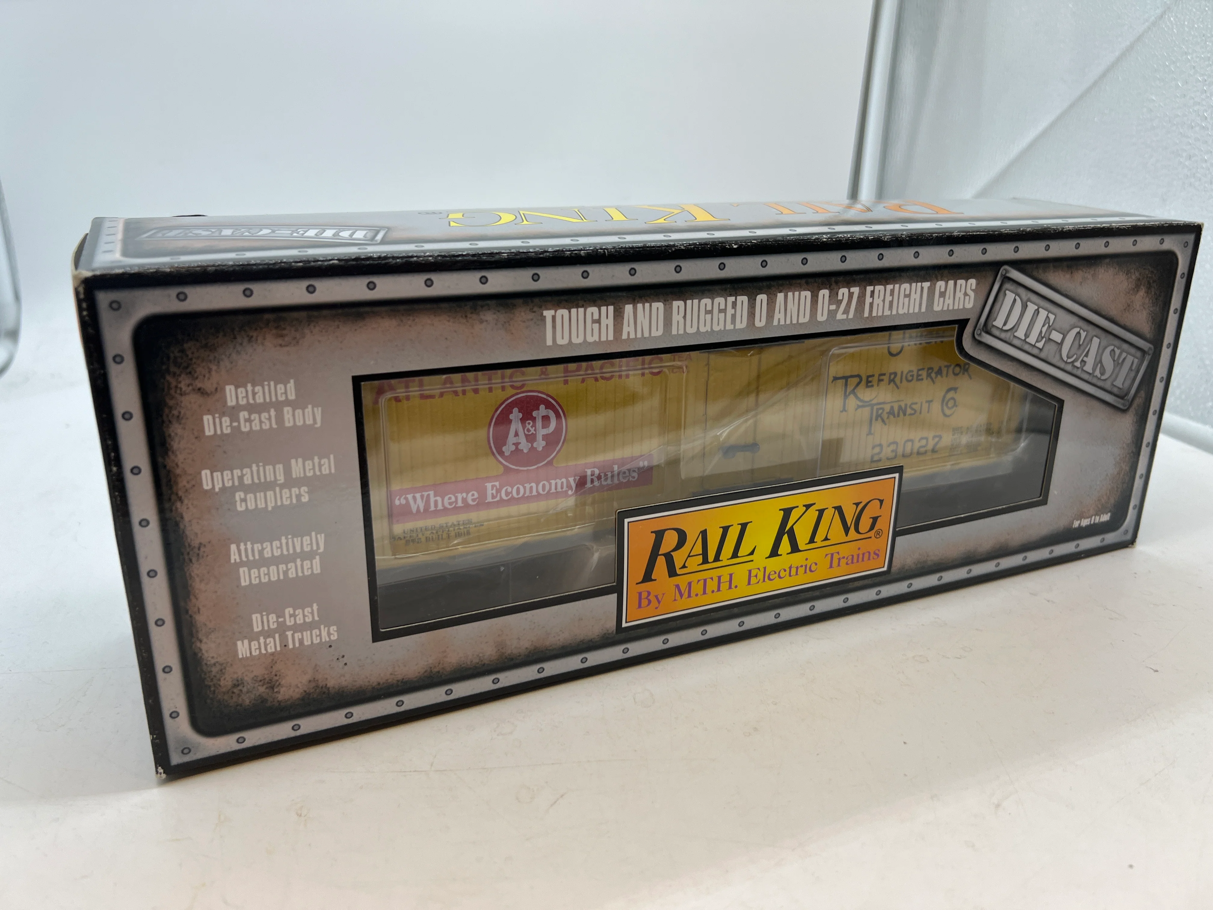 MTH Railking 30-8606 A&P Die-Cast Reefer Car - A&P No. 23027 O SCALE NEW - Image 2