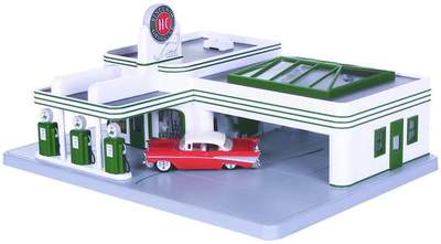 MTH Railking 30-9101 Sinclair Garage Door Opens and Car Moves to Pump With Sound. O SCALE Like New - Image 2