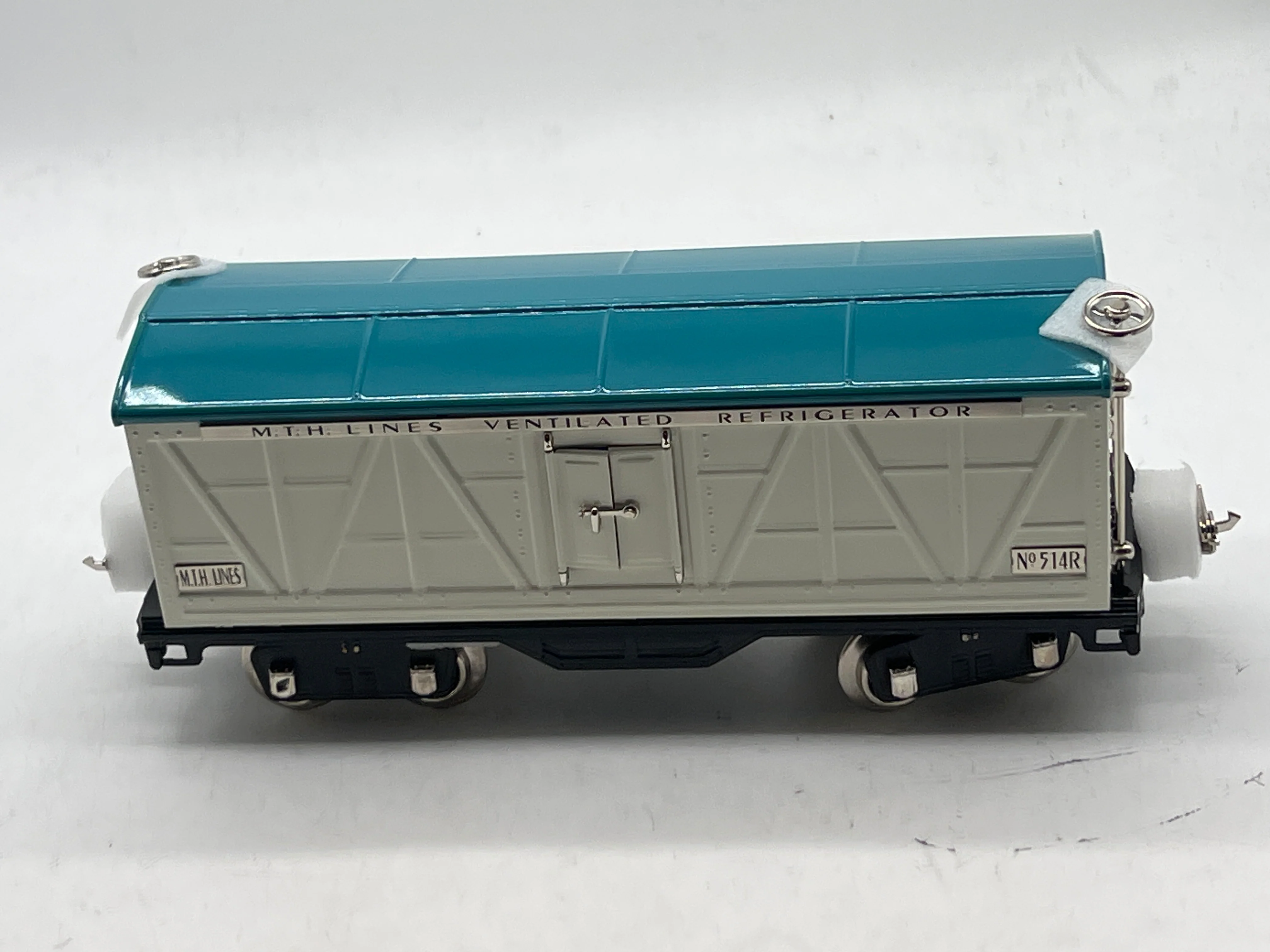 MTH Tinplate 10-1089 500 Series Std. Gauge Reefer Car Car No. 514R STANDARD GAUGE NEW - Image 2