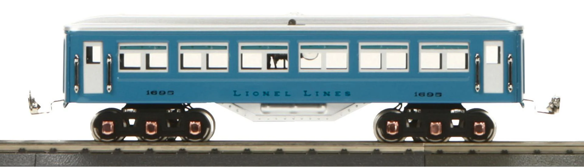 MTH Tinplate 11-80026 Lionel Corporation Tinplate No. 1685 Passenger Car - Blue/Silver  .LIMITED O SCALE Like New