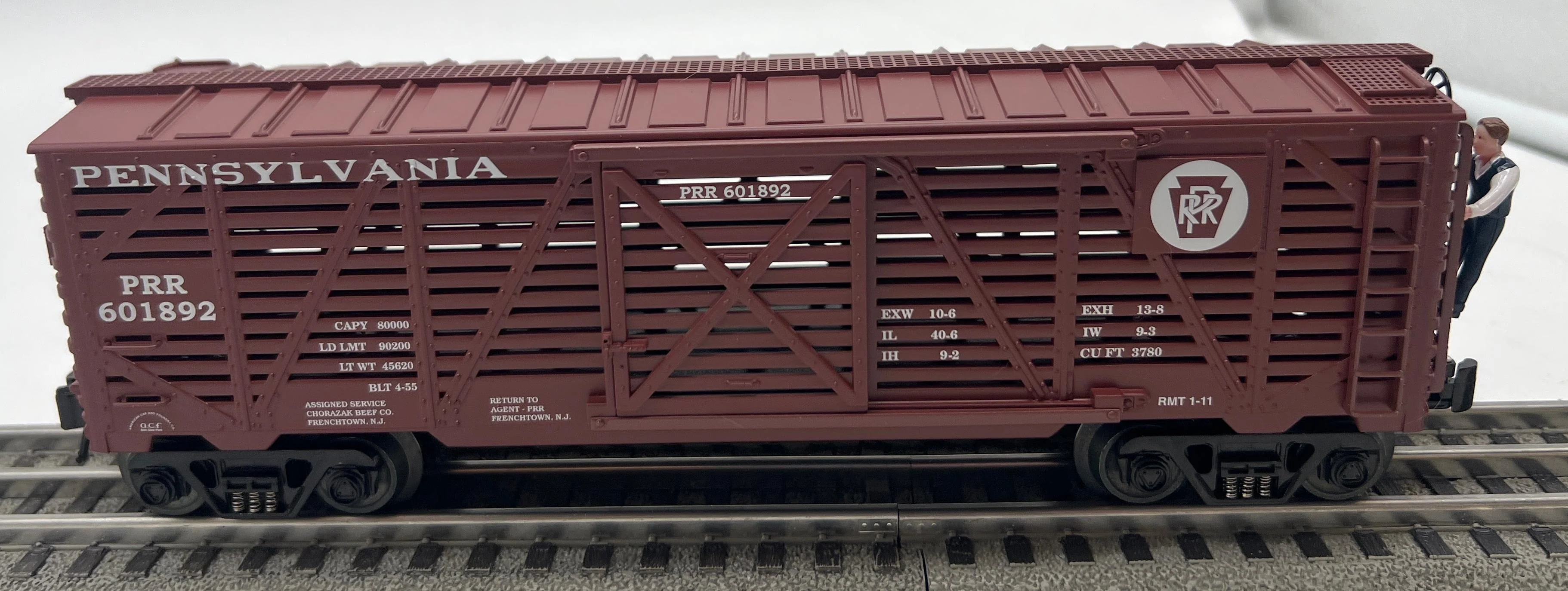 O-Line Reproductions OLR104 Pennsylvania Railroad PRR stock car O SCALE Like New