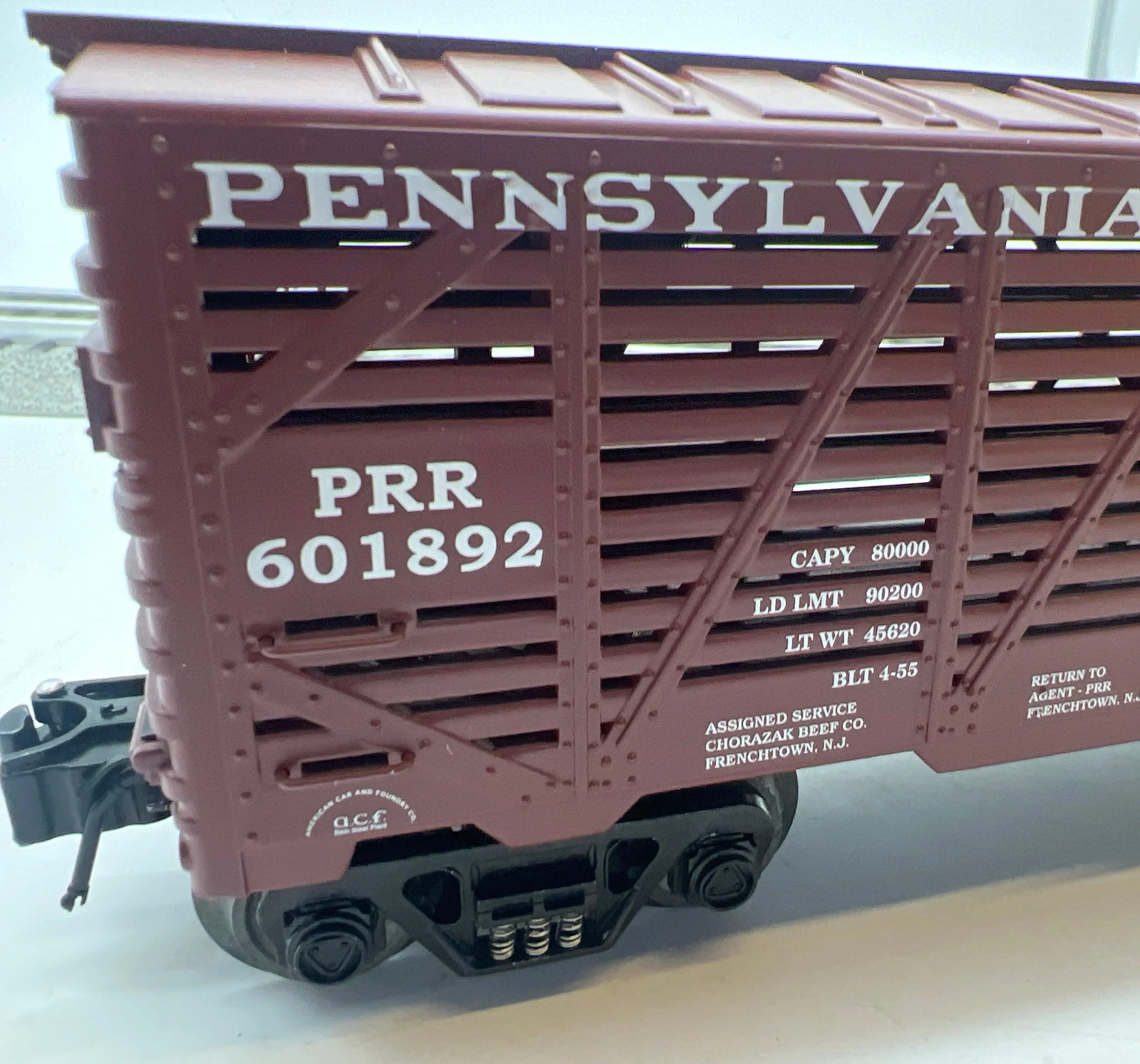 O-Line Reproductions OLR104 Pennsylvania Railroad PRR stock car O SCALE Like New - Image 2