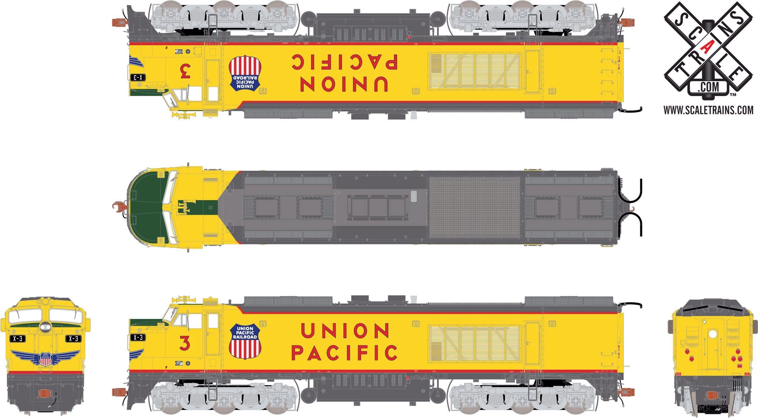 Scale Trains SXT31533 Union Pacific UP GE 8500 Horsepower "Big Blow" Turbine #3 DCC & Sound HO Scale NEW NEW - Image 6