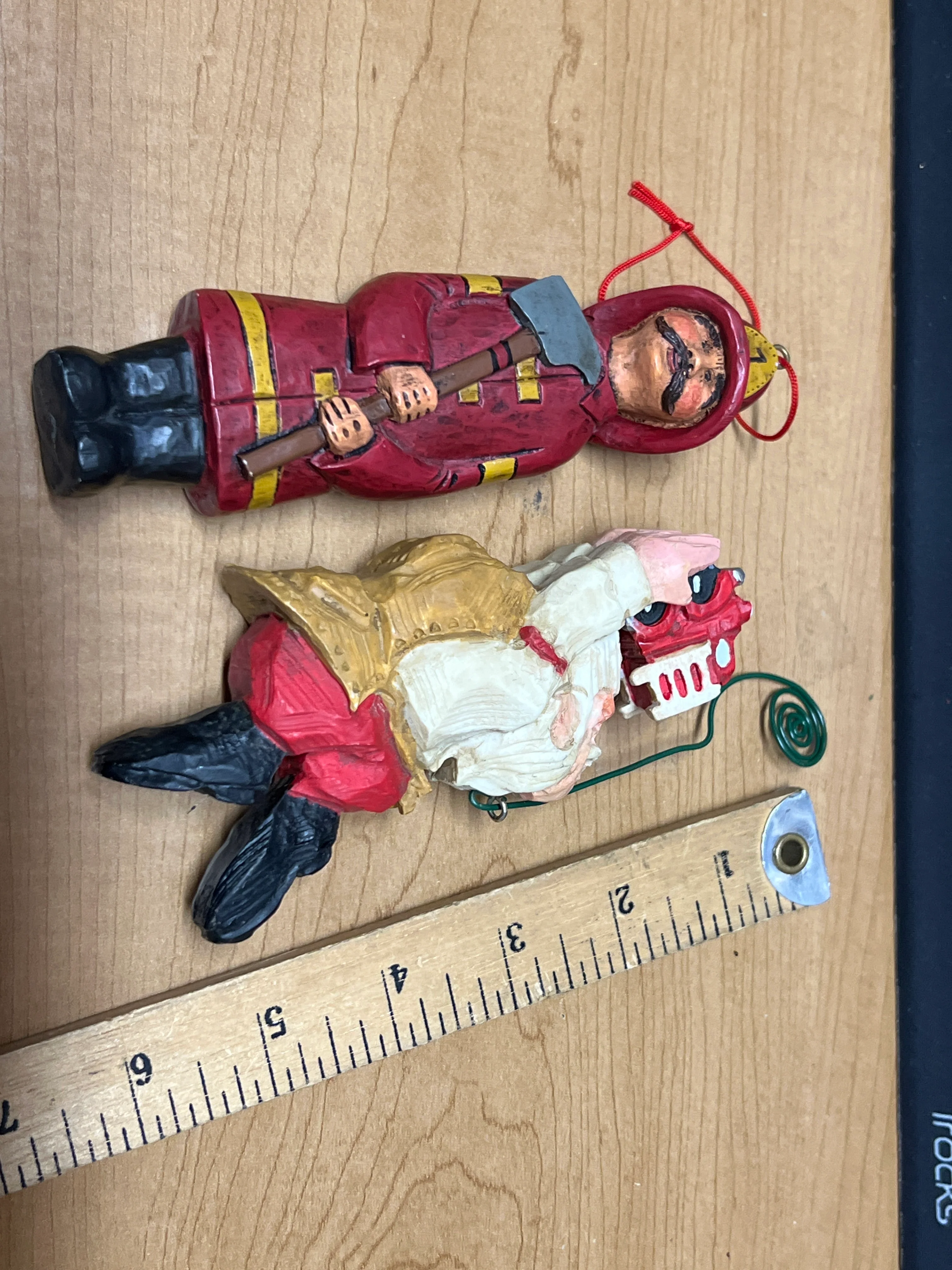 Set of Two Firegither Ornaments Used Excellent No Box