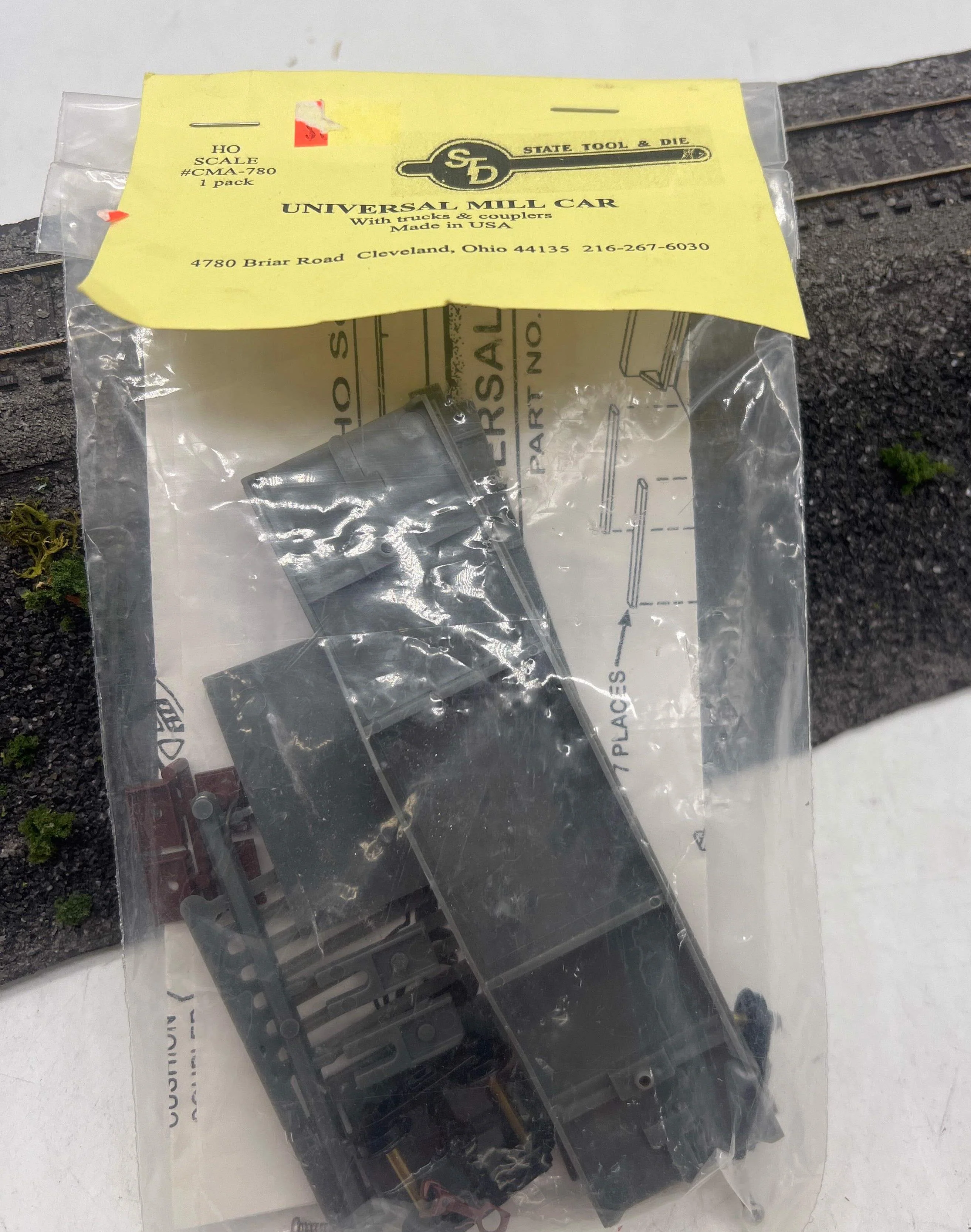 State Tool & Die CMA-780 Universal Steel Mill Car HO Scale Like New