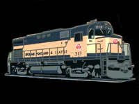 SUNDANCE PINS SPS4 Spokane Portland & Seattle SP&S C-425 #313 Locomotive Pin Limited