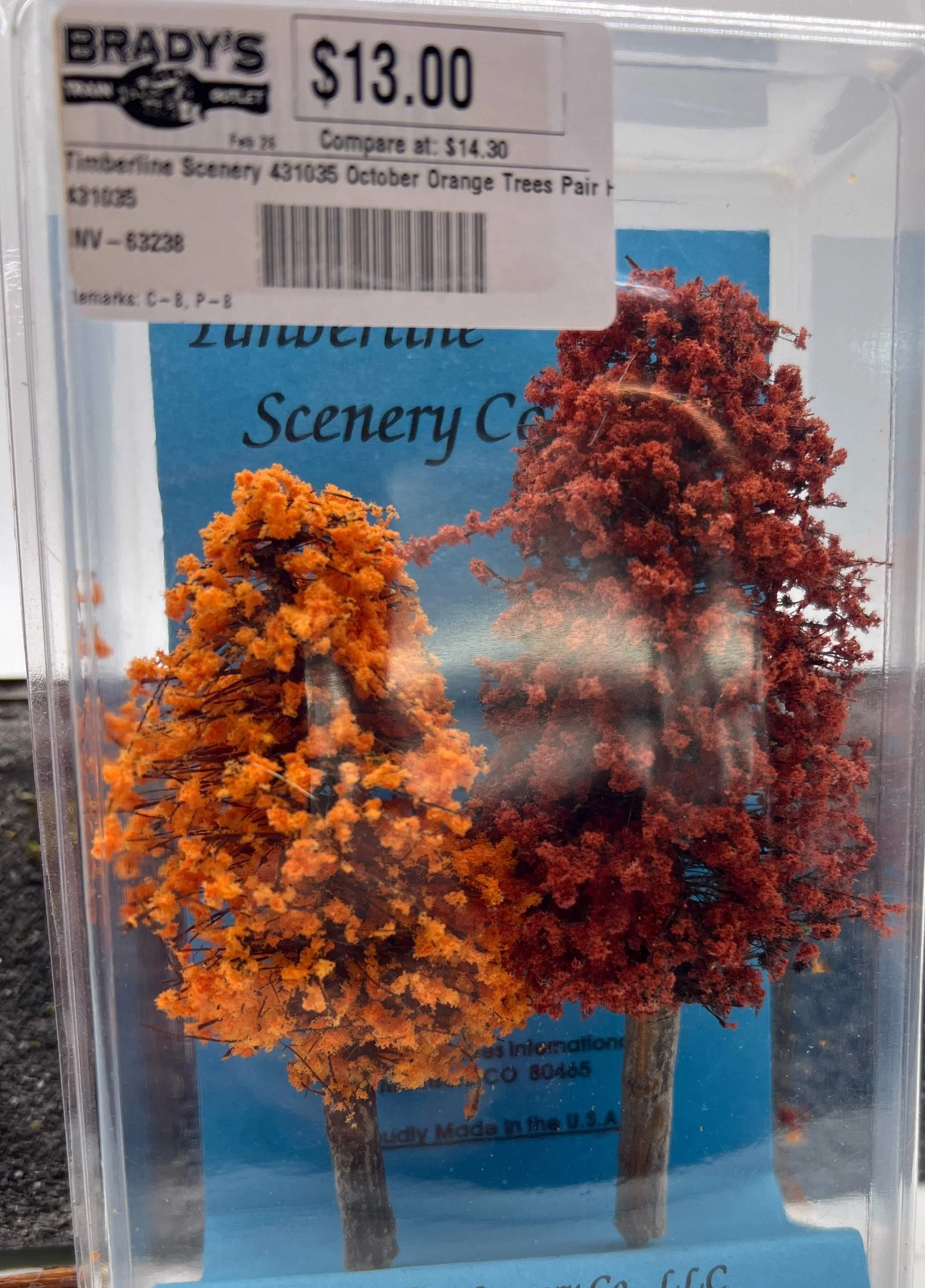 Timberline Scenery 431035 October Orange Trees Pair HO SCALE Like New