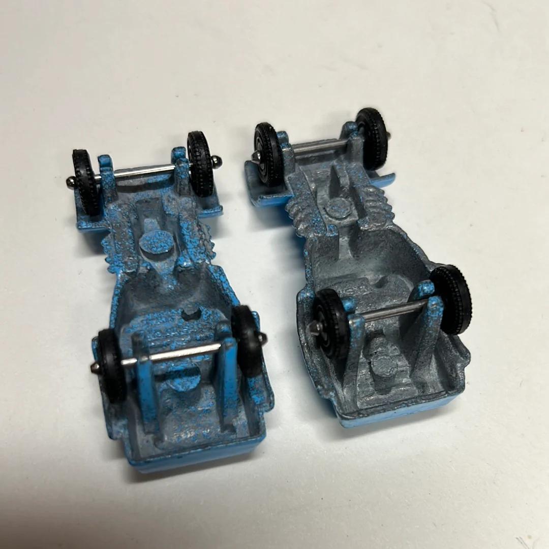 Tootsie Toys Blue Hotrod Set of 2 Metal Cars HO SCALE - Image 4