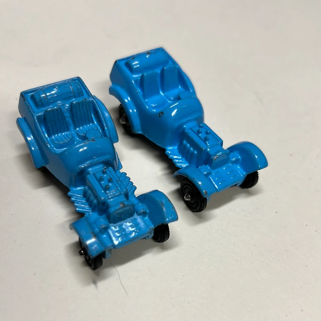 Tootsie Toys Blue Hotrod Set of 2 Metal Cars HO SCALE - Image 5