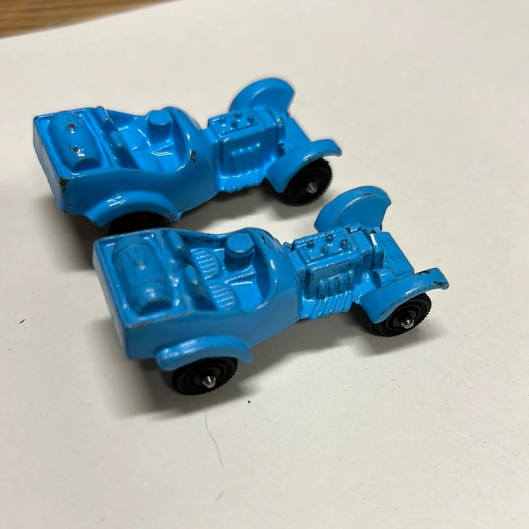 Tootsie Toys Blue Hotrod Set of 2 Metal Cars HO SCALE - Image 6
