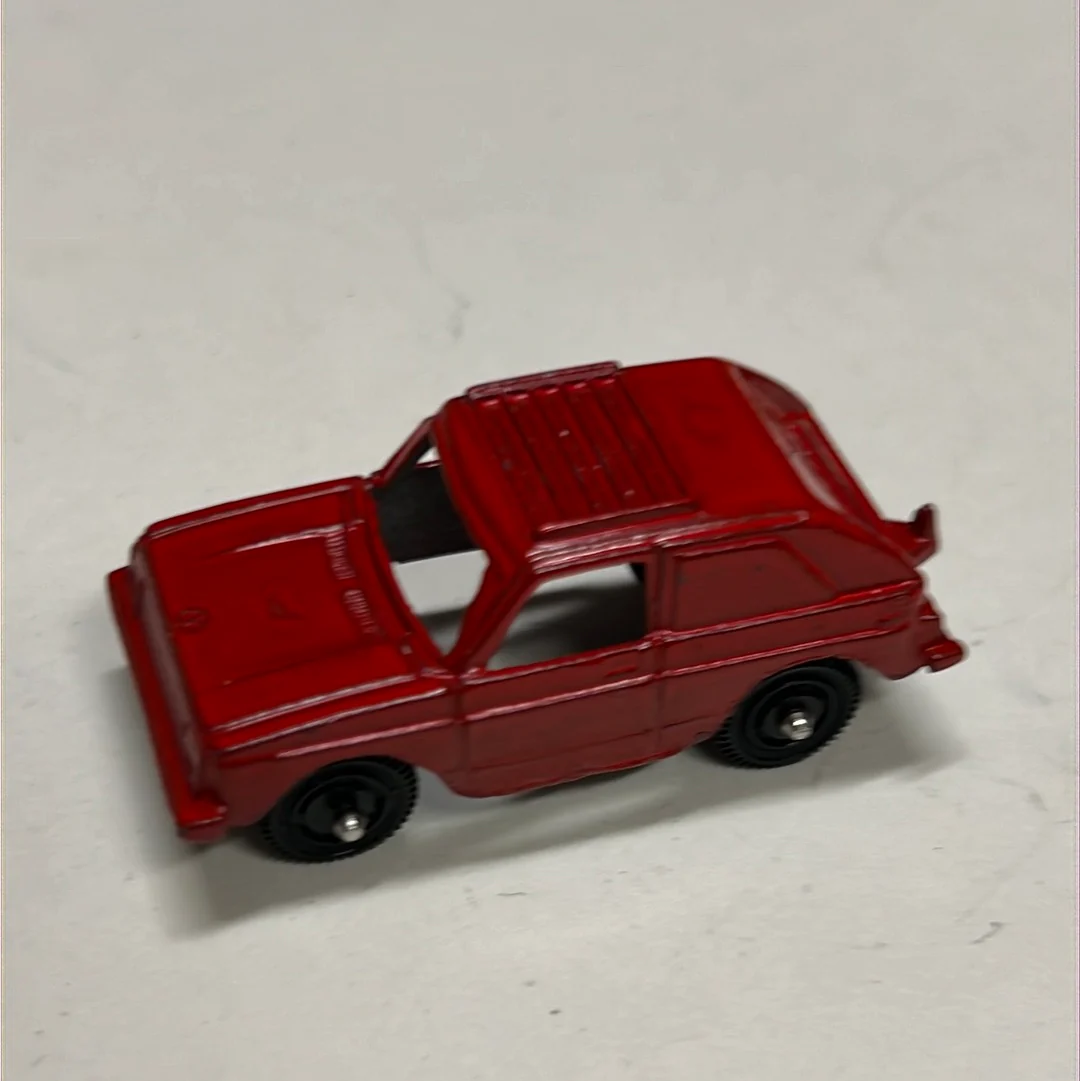 Tootsie Toys Red VW rabbit Metal Car HO SCALE - Image 2