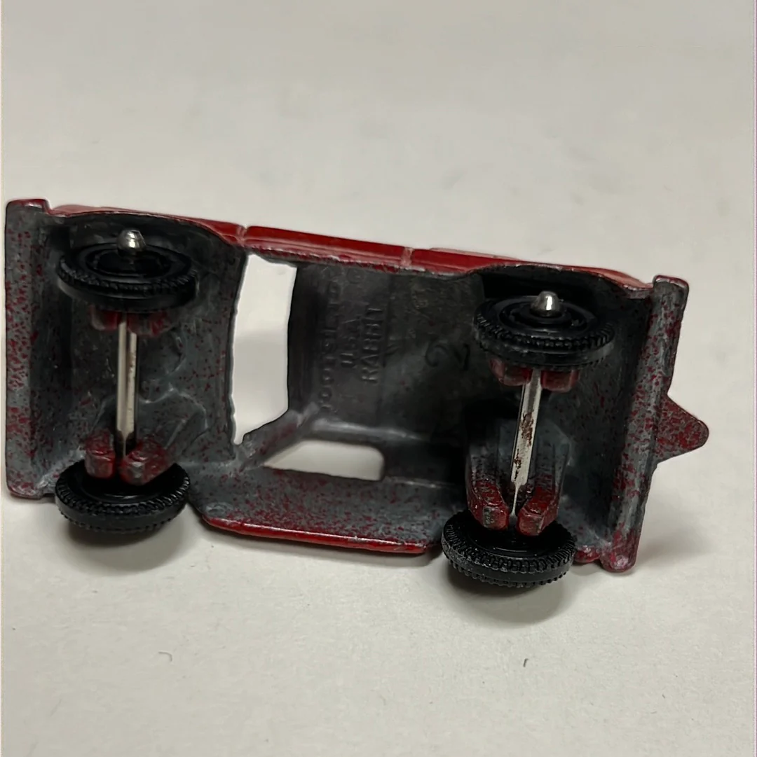 Tootsie Toys Red VW rabbit Metal Car HO SCALE - Image 6