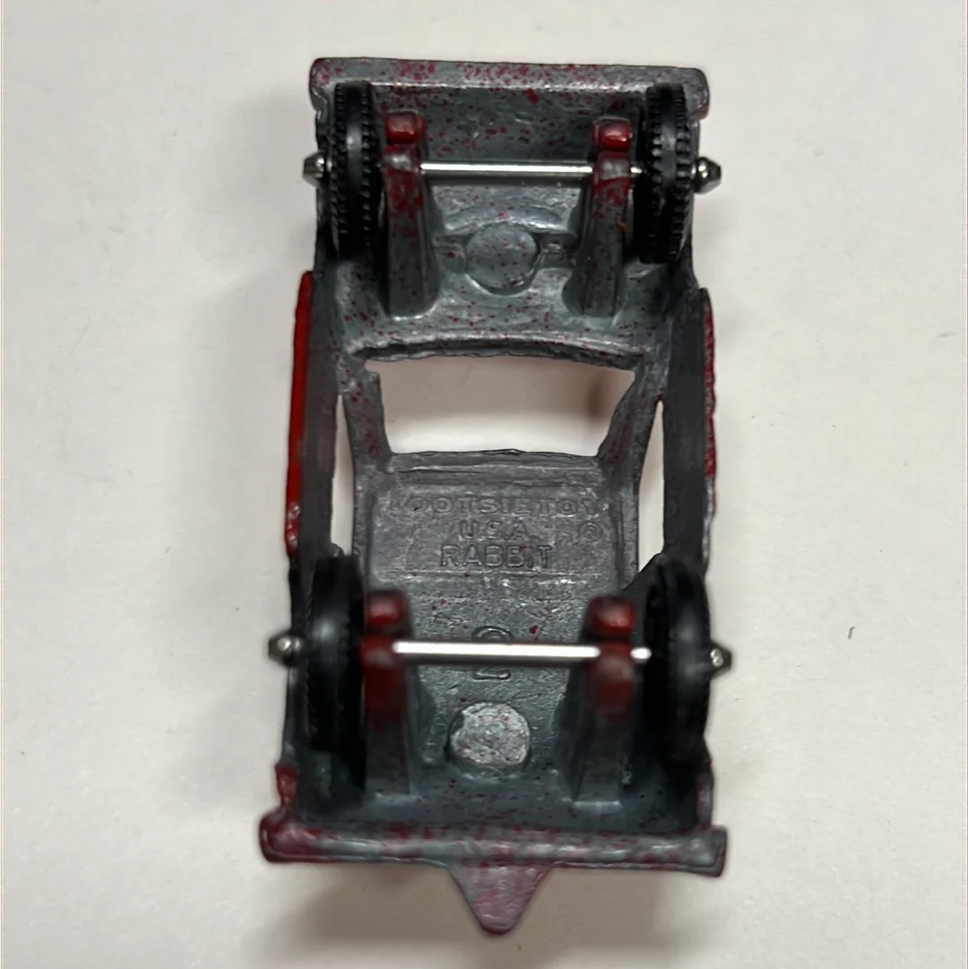 Tootsie Toys Red VW rabbit Metal Car HO SCALE - Image 7