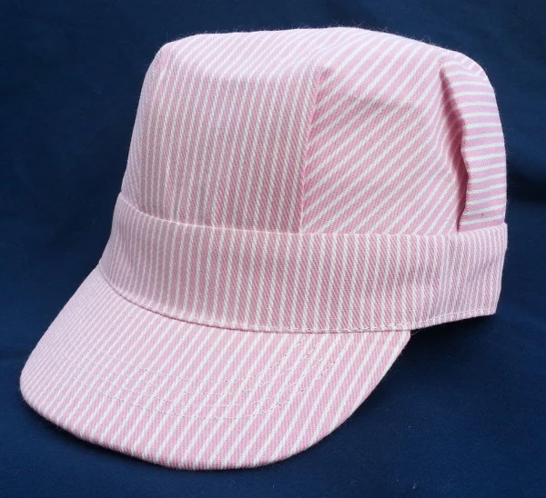 TRAIN ENGINEER HAT PINK STRIPE INFANT NEW