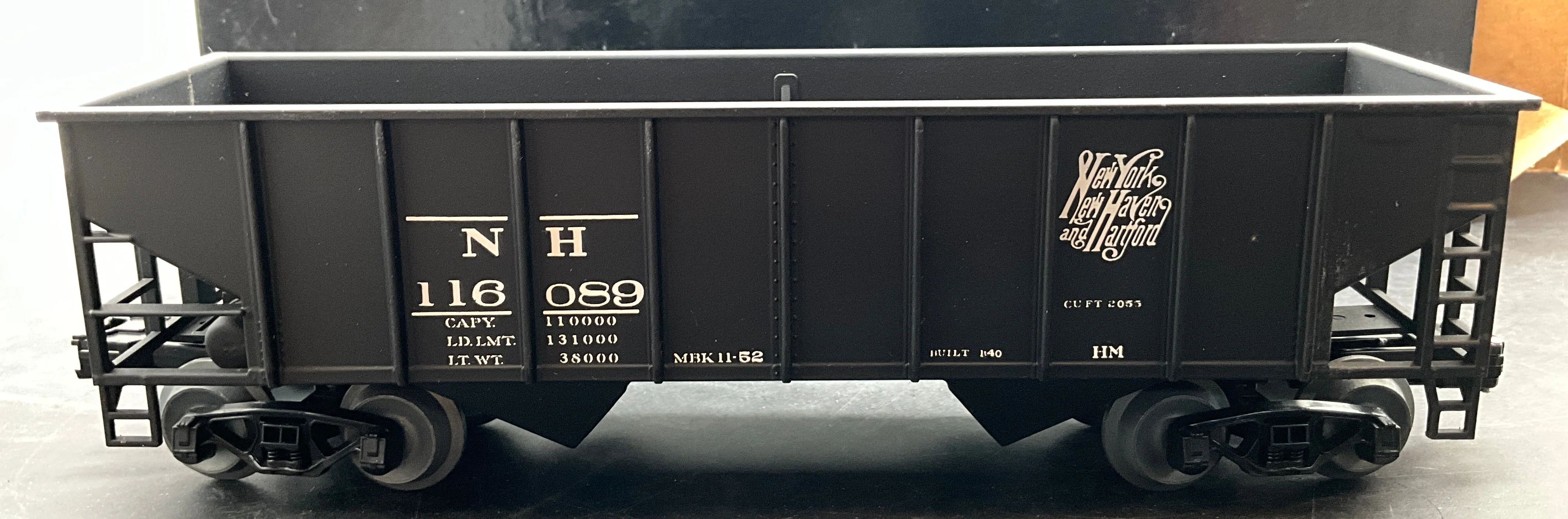 Weaver New Haven 2 Bay Coal Car Ribbed (empty) O SCALE U1105 NEW