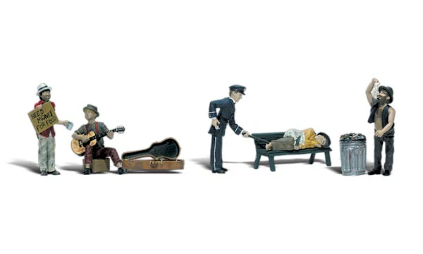 Woodland Scenics WDSA1916 Park Bums Scale Figures HO Scale