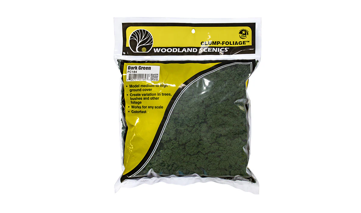 Woodland Scenics FC184 Clump Foliage Dark Green - Image 2