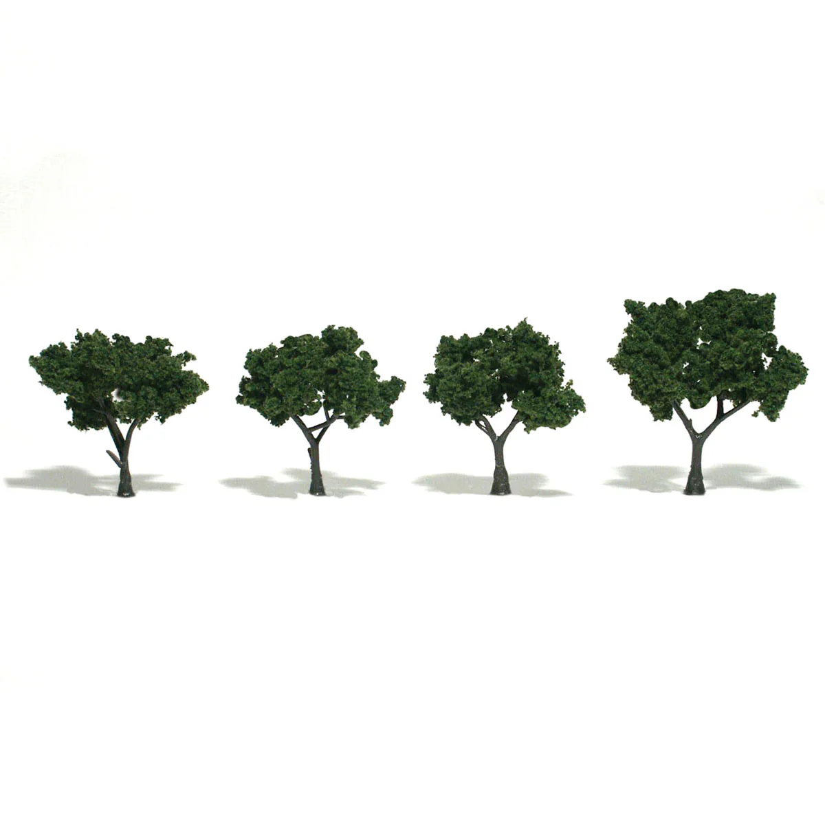 Woodland Scenics TR1504 4 Deciduous Trees (Medium Green) Multi scale NEW