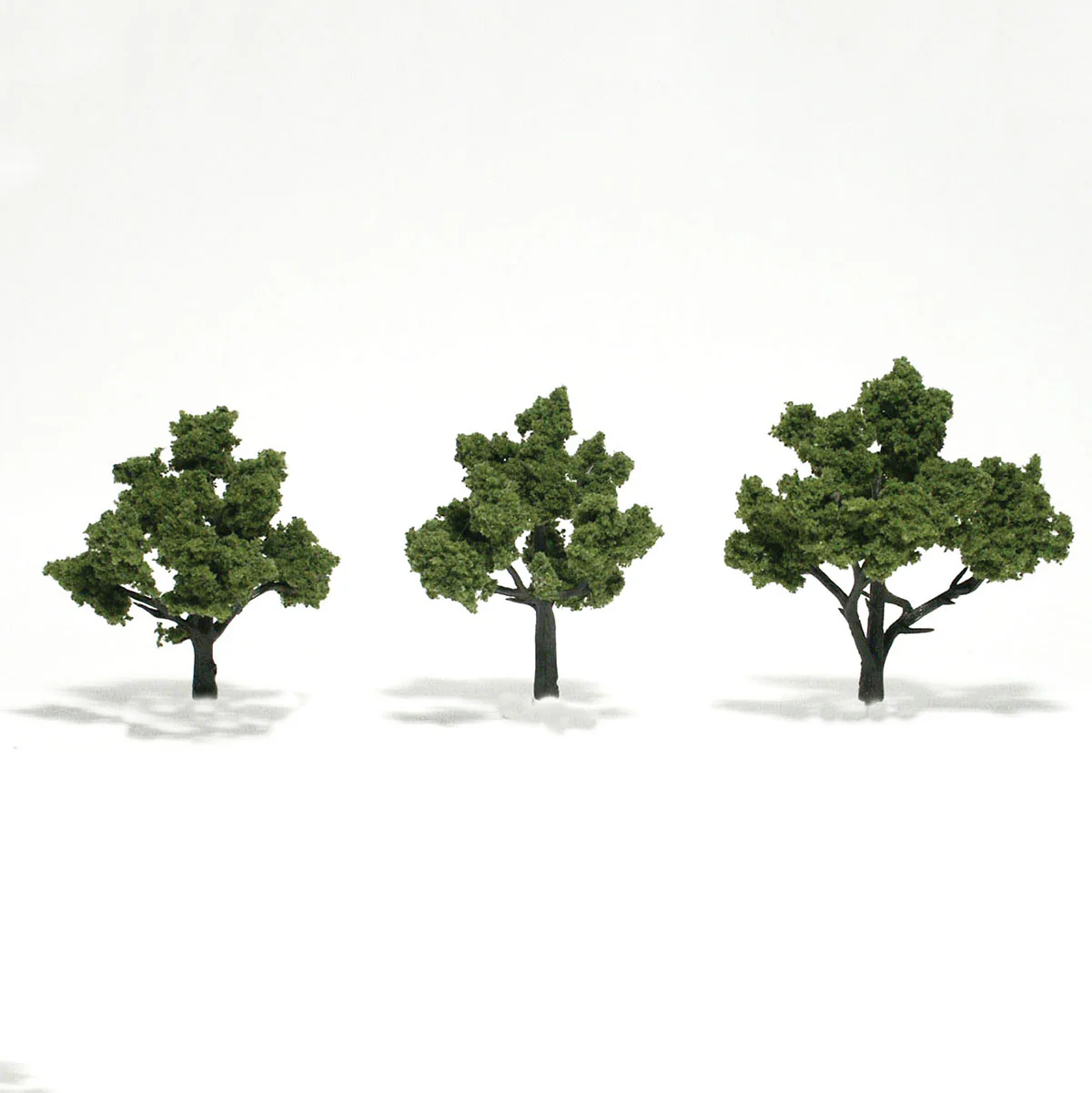 Woodland Scenics TR1506 3 Deciduous Trees Light Green Multi Scale NEW