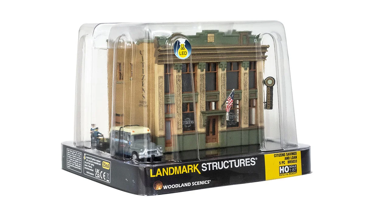 Woodland Scenics WDS BR5033 WDS5033 Citizens Savings and Loan - HO Scale NEW - Image 8