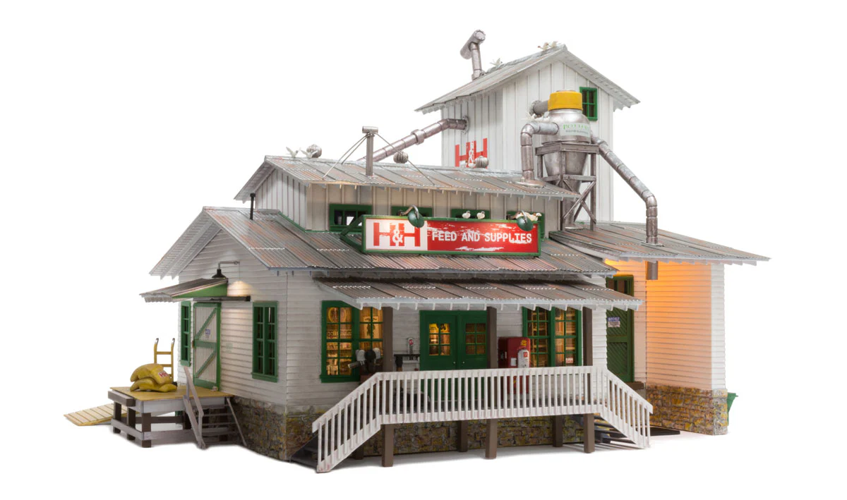 Woodland Scenics WDS BR5859 WDS5859 H and H Feed Mill - O Scale NEW - Image 2