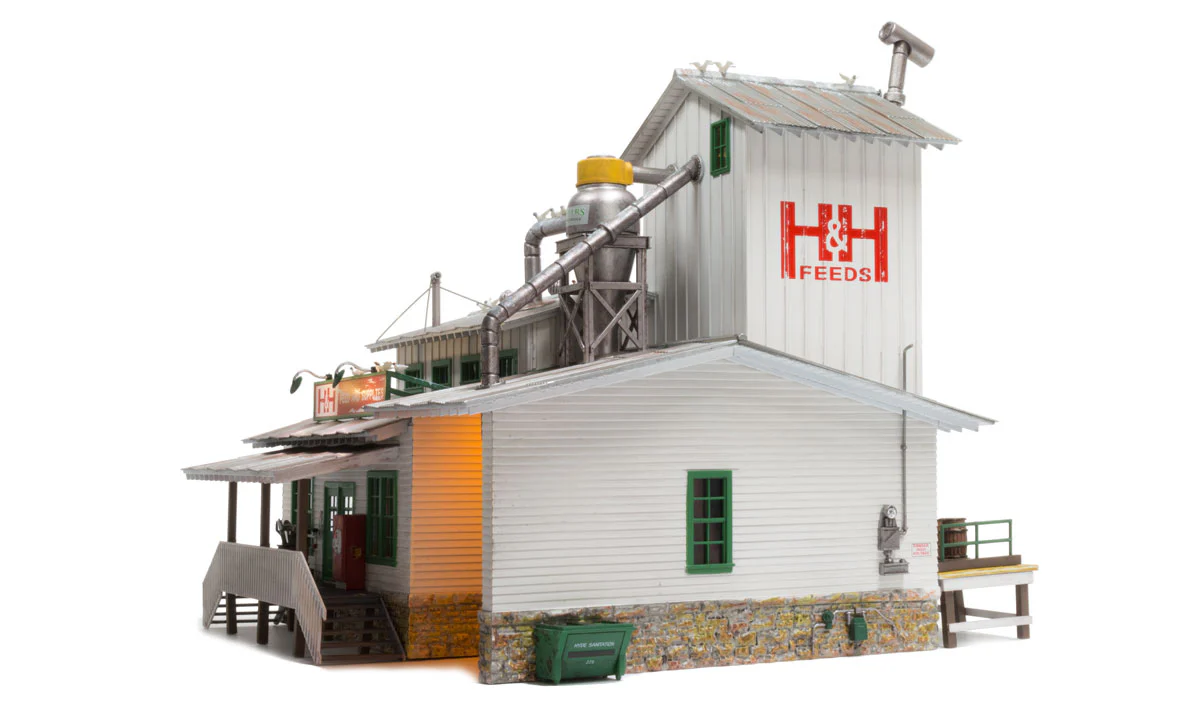 Woodland Scenics WDS BR5859 WDS5859 H and H Feed Mill - O Scale NEW - Image 4