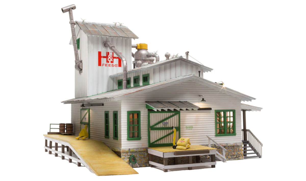 Woodland Scenics WDS BR5859 WDS5859 H and H Feed Mill - O Scale NEW - Image 7