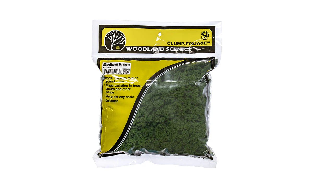 Woodland Scenics WDS FC183 WDS183 Clump-Foliage Medium Green Large Bag NEW - Image 2