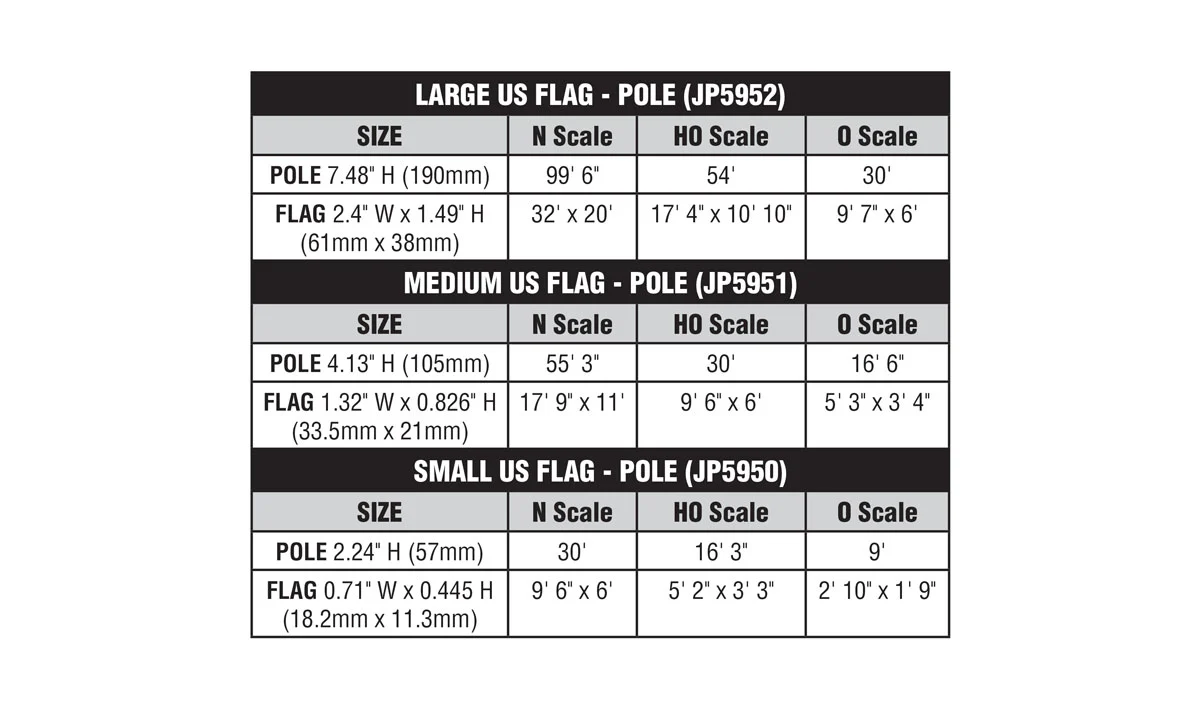 Woodland Scenics WDS JP5950 WDS5950 Small US Flag - Pole N SCALE NEW - Image 2