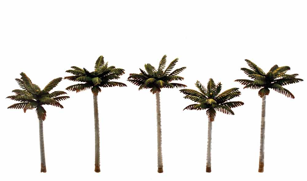 Woodland Scenics WDS TR3597 WDS3597 Palm Trees - 5/pkg O SCALE NEW