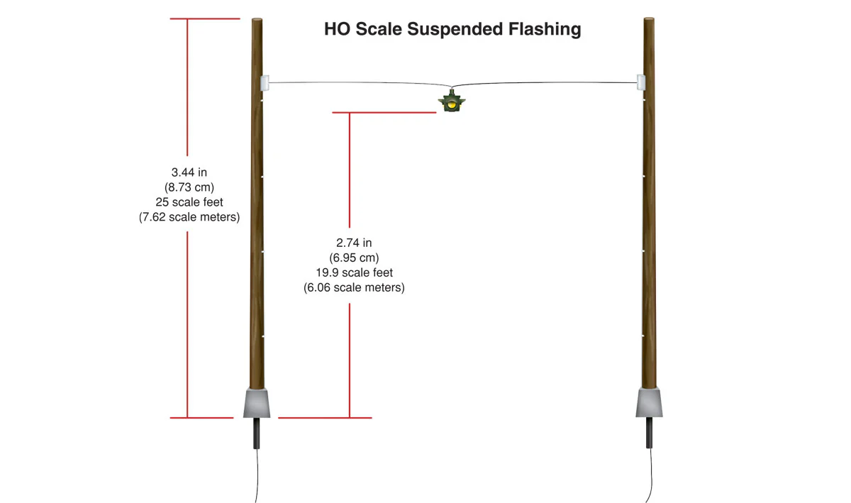 Woodland Scenics WDS5652 Suspension Flashing Traffic Light - HO Scale - Image 2